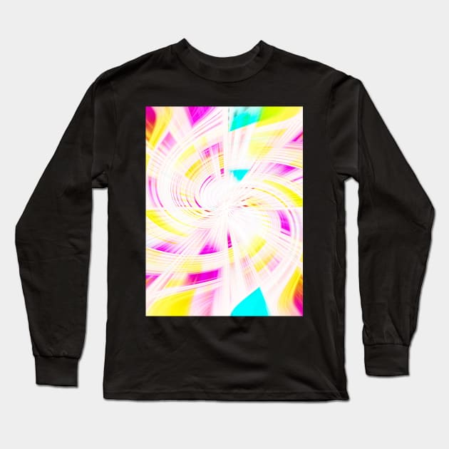 Multi color Swirl Design Long Sleeve T-Shirt by PandLCreations